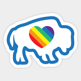 Buffalo Pride Week Rainbow Gay Pride Colors LGBTQ Ally Sticker